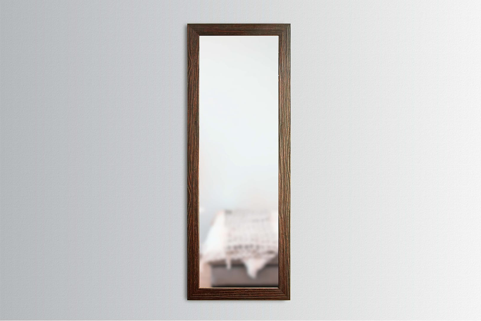 Tactical Walls - Framed Concealment Mirror - Walnut Finish 