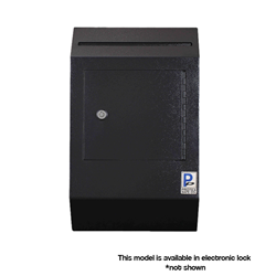 Protex WDB 110E II Black Letter Size Wall Drop Box w/ Electronic Lock 