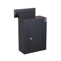 Protex WDC-160-Black Wall-Mount Locking Drop Box with Chute 