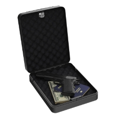 RPNB RP2001 Steel Security Handgun Safe, Black Firarm Lock Box 