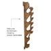 Rush Creek AMERICAN CHERRY 5 GUN WALL RACK  - 38-4044