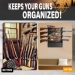 Rush Creek AMERICANA 4 GUN WALL RACK WITH STORAGE BLACK - 38-8084