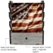 Rush Creek AMERICANA 4 GUN WALL RACK WITH STORAGE - 38-4047