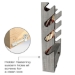 Rush Creek AMERICANA 4 GUN WALL RACK WITH STORAGE - 38-4047