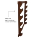 Rush Creek DARK WALNUT 5 GUN WALL RACK - 38-4045