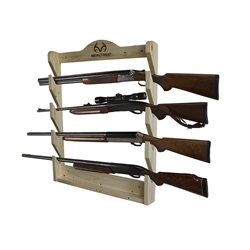 Rush Creek REALTREE 4-GUN PINE WALL STORAGE RACK Rush Creek Creations , gun racks