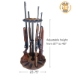 Rush Creek Dark Walnut Spinning 12 Gun Floor Rack with Adjustable Height - 38-4061