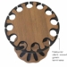 Rush Creek Dark Walnut Spinning 12 Gun Floor Rack with Adjustable Height - 38-4061