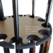 Rush Creek Dark Walnut Spinning 12 Gun Floor Rack with Adjustable Height - 38-4061