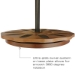 Rush Creek Dark Walnut Spinning 12 Gun Floor Rack with Adjustable Height - 38-4061