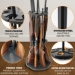 Rush Creek Spinning 8 Gun Floor Rack with Adjustable Height Black - 38-5065