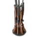 Rush Creek Spinning 8 Gun Floor Rack with Adjustable Height Black - 38-5065