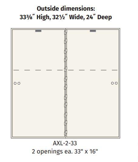 Socal Safe AX Series Modular Teller Lockers AXL-2-33 