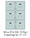 Socal Safe SN Series Modular Safe Deposit Boxes SN-6 - SN-6