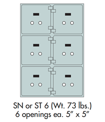 Socal Safe ST Series Modular Safe Deposit Box ST-6 