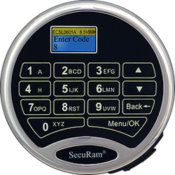 SecuRAM ProLogic Series L01 - Keypad, ProLogic L01, battery compartment, chrome, round 