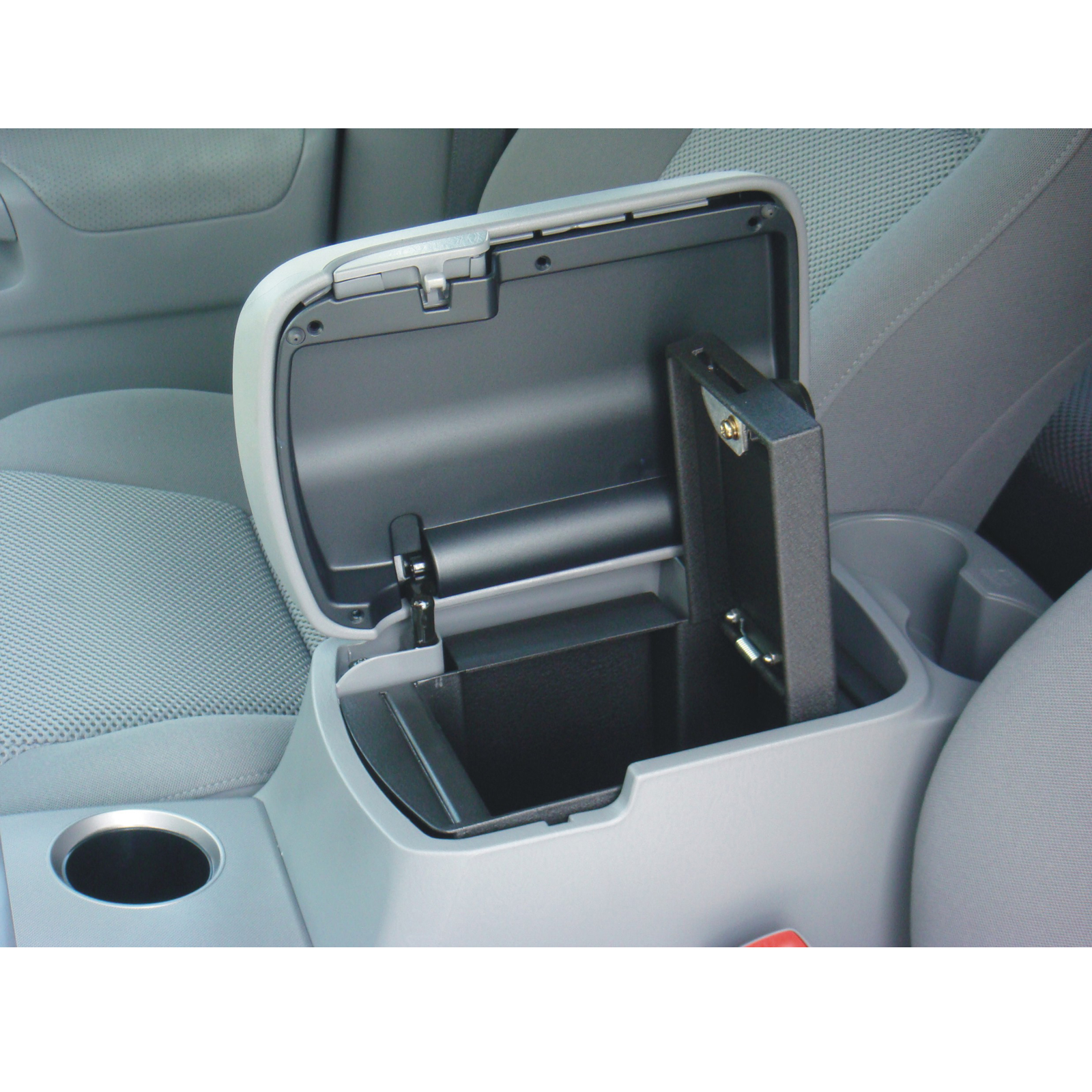 Shown installed in vehicle - open